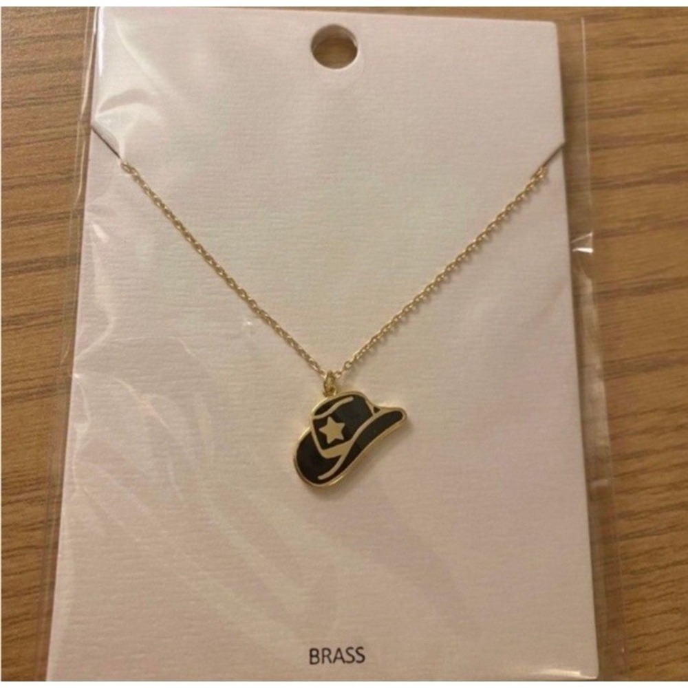 Cowboy By Gold And Black Brass Necklace With With Tags Women's